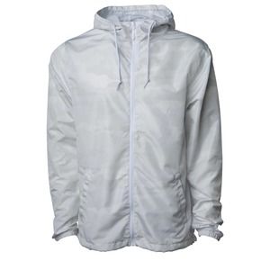 Waterproof Windbreaker Full-Zip Jacket Size L White | Independent Trading Co